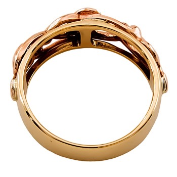 9ct 2-tone gold Clogau Band Ring size P